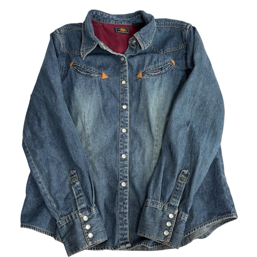 Route 66 denim button down Jean jacket